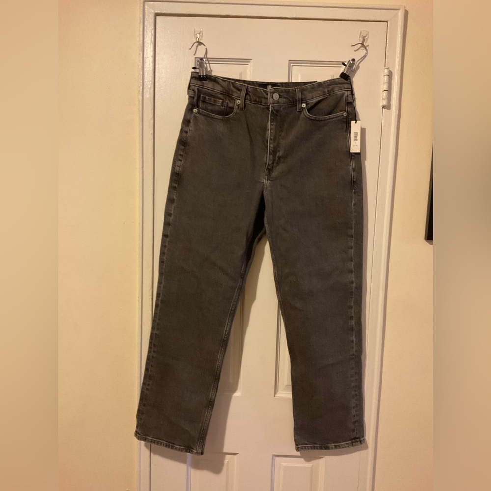 Banana Republic High Rise Straight Jeans - Black Wash